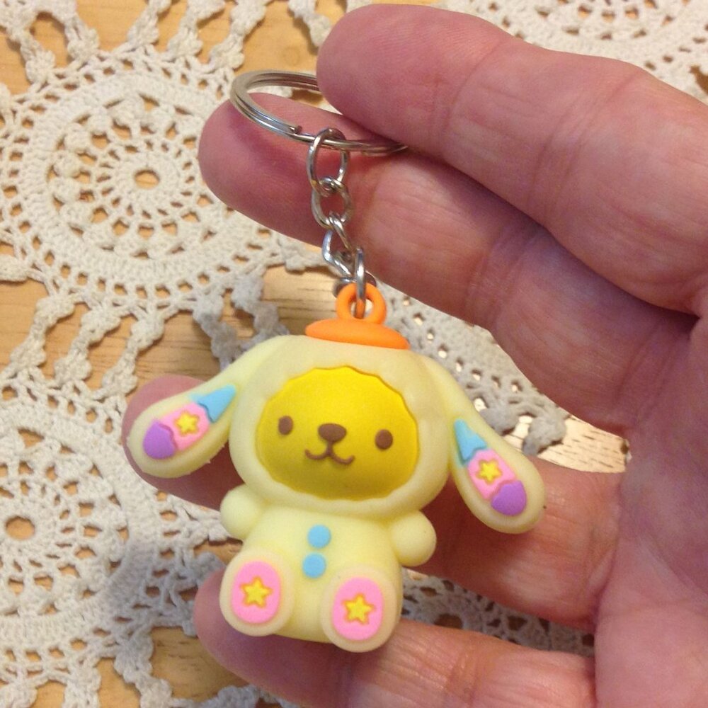 Cinnamoroll Sanrio rubber keychain, collectible